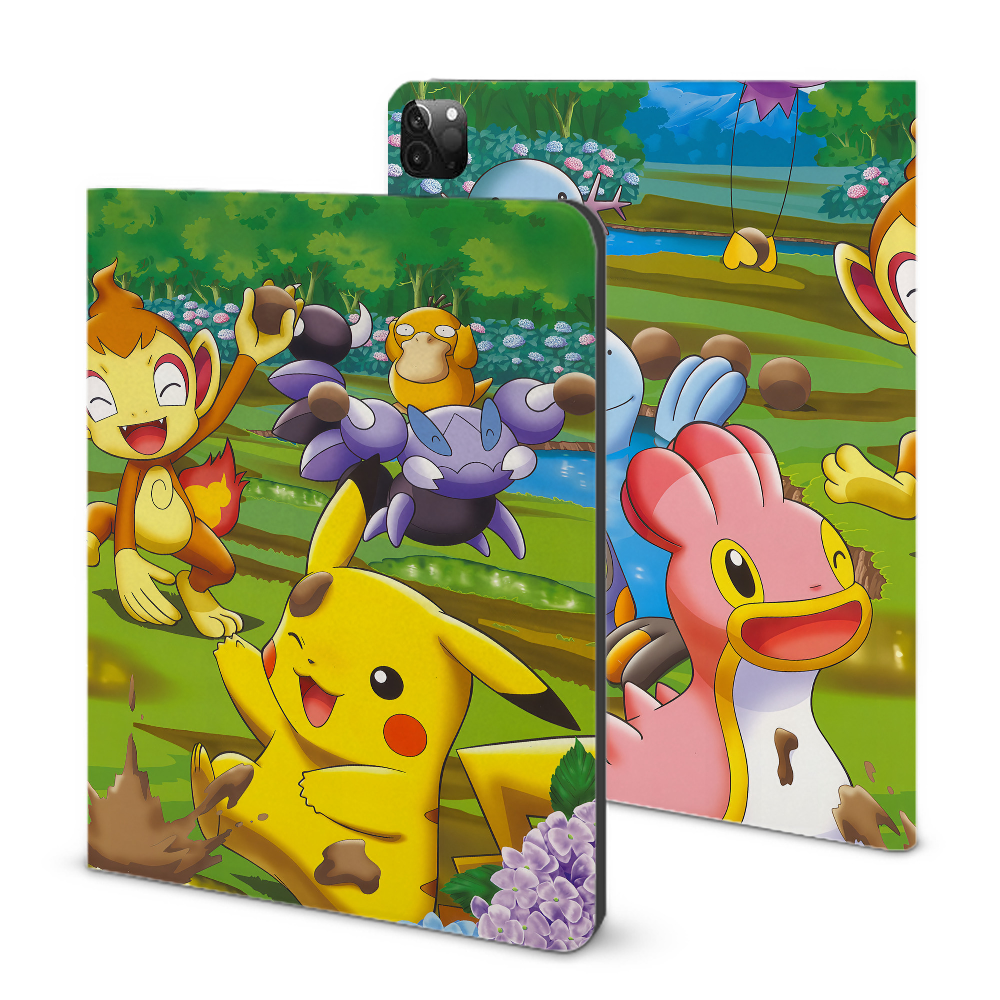 （画像用） ポケットモンスター Pokémon IPadケース ペンホルダー付き ブックスタイルデザイン